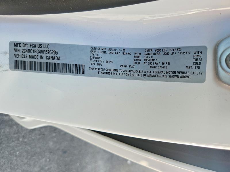 Продажа на аукционе авто 2027 Chrysler Pacifica, vin: 2C4RC1BG4VR595205, номер лота: 67286176