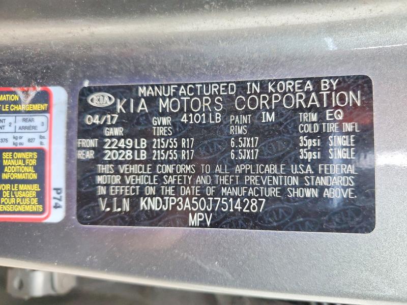 2018 Kia Soul მანქანა იყიდება აუქციონზე, vin: KNDJP3A50J7514287, აუქციონის ნომერი: 70258926