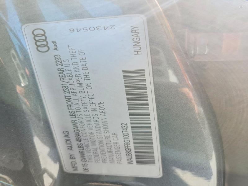 Aukcja sprzedaży 2016 Audi A3, vin: WAUB8GFF8G1007432, numer aukcji: 68885826