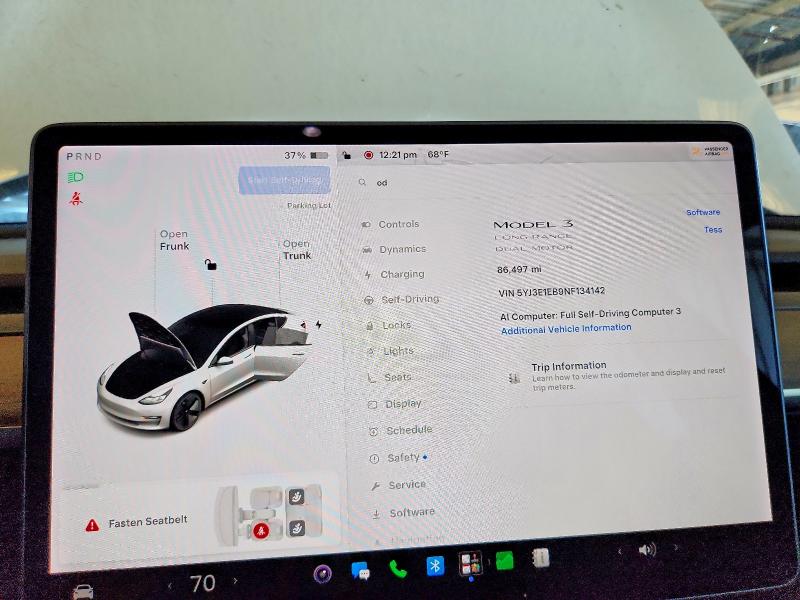 2022 Tesla Model 3 მანქანა იყიდება აუქციონზე, vin: 5YJ3E1EB9NF134142, აუქციონის ნომერი: 68881356