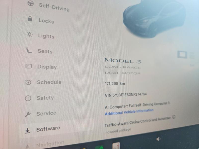 67933876 :رقم المزاد ، 5YJ3E1EB3NF274784 vin ، 2022 Tesla Model 3 مزاد بيع