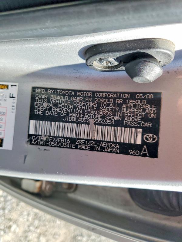 Aukcja sprzedaży 2009 Toyota Corolla, vin: JTDBL40E299052354, numer aukcji: 69179686