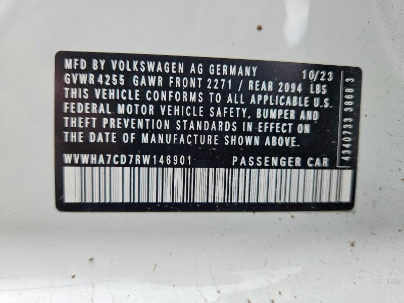 Aukcja sprzedaży 2024 Volkswagen Gti, vin: WVWHA7CD7RW146901, numer aukcji: 70218166