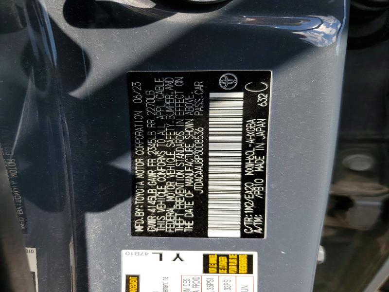 Продажа на аукционе авто 2023 Toyota Prius, vin: JTDACAAU8P3008536, номер лота: 67904876