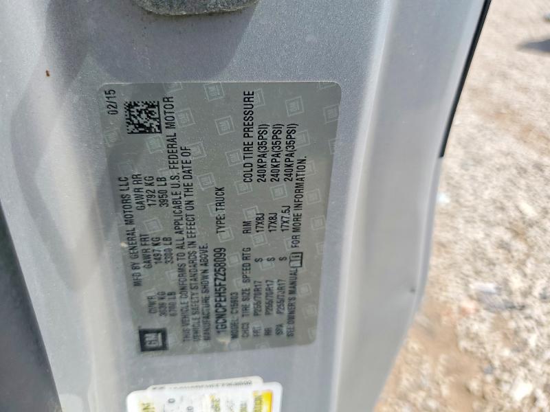 71068256 :رقم المزاد ، 1GCNCPEH5FZ258099 vin ، 2015 Chevrolet Silverado مزاد بيع