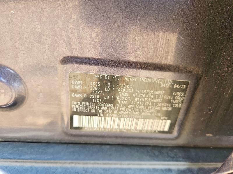 Продажа на аукционе авто 2013 Subaru Outback, vin: 4S4BRDKC6D2308051, номер лота: 64466276
