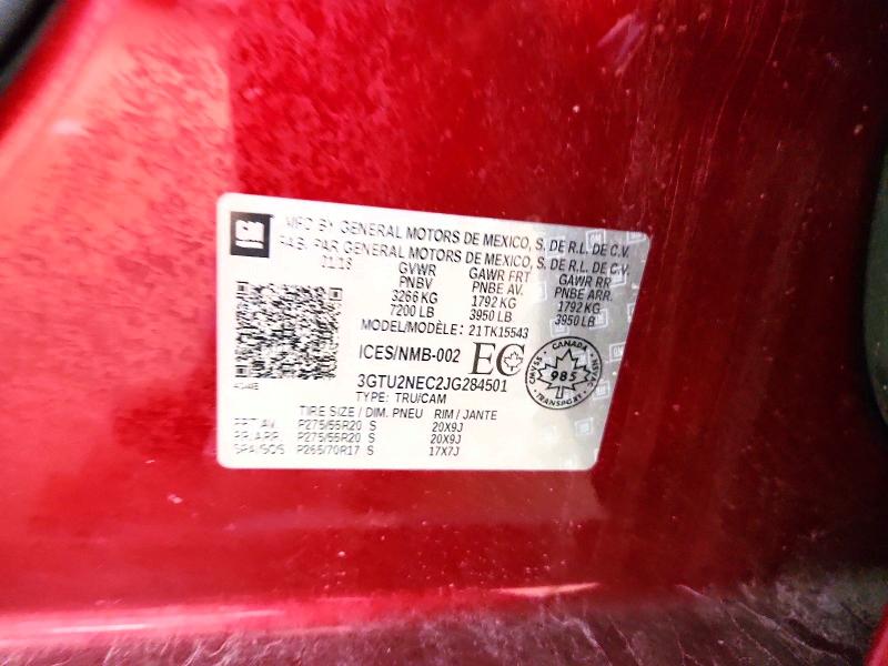 67977266 :رقم المزاد ، 3GTU2NEC2JG284501 vin ، 2018 Gmc Sierra مزاد بيع