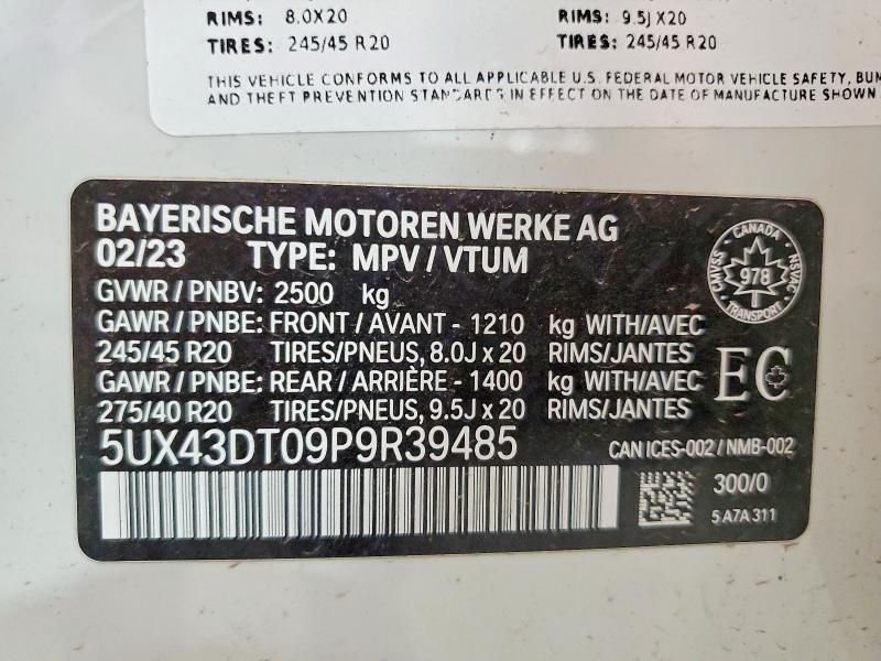 Продажа на аукционе авто 2023 Bmw X4, vin: 5UX43DT09P9R39485, номер лота: 68016826