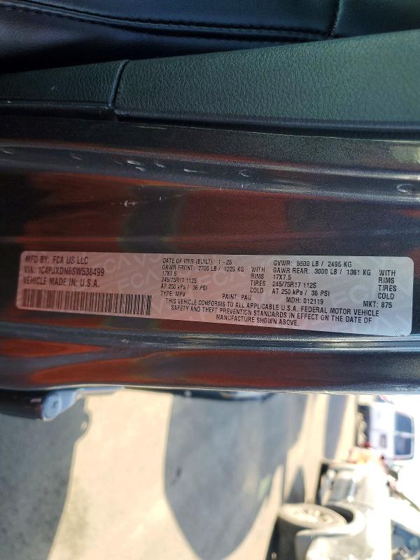 Aukcja sprzedaży 2025 Jeep Wrangler, vin: 1C4PJXDN6SW538499, numer aukcji: 69372946