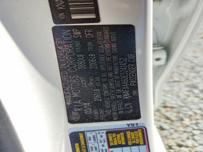 Aukcja sprzedaży 2014 Kia Forte, vin: KNAFX4A60E5241452, numer aukcji: 69768816