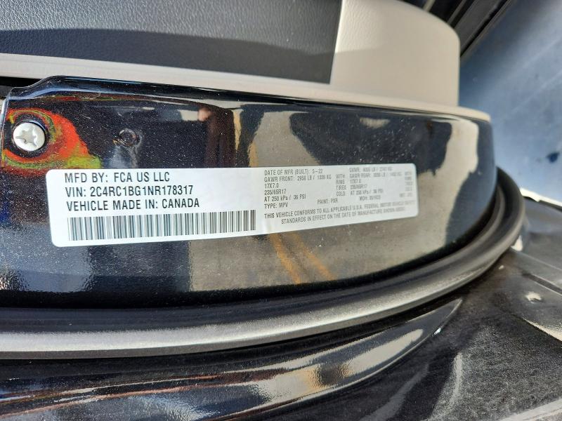 68973926 :رقم المزاد ، 2C4RC1BG1NR178317 vin ، 2022 Chrysler Pacifica مزاد بيع