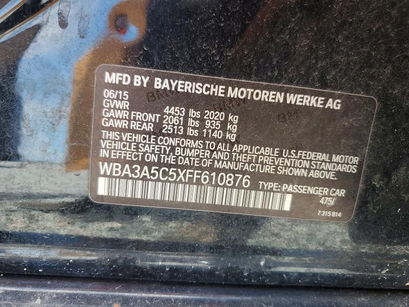 69397406 :رقم المزاد ، WBA3A5C5XFF610876 vin ، 2015 Bmw 328 مزاد بيع