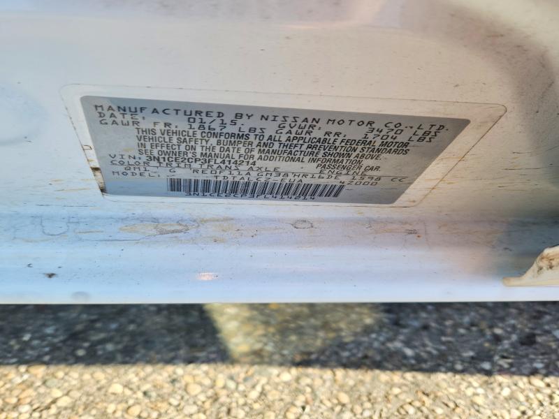 68667626 :رقم المزاد ، 3N1CE2CP3FL414214 vin ، 2015 Nissan Versa Note مزاد بيع