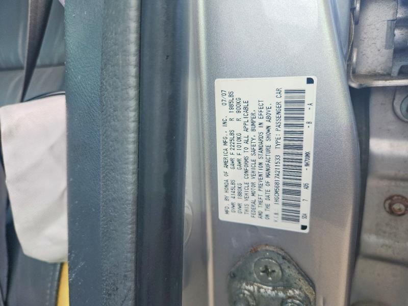Aukcja sprzedaży 2007 Honda Accord, vin: 1HGCM56817A211533, numer aukcji: 68577726