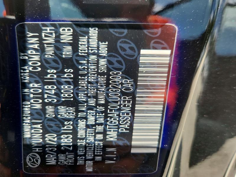 69024096 :رقم المزاد ، KMHTG6AF0LU032003 vin ، 2020 Hyundai Veloster مزاد بيع