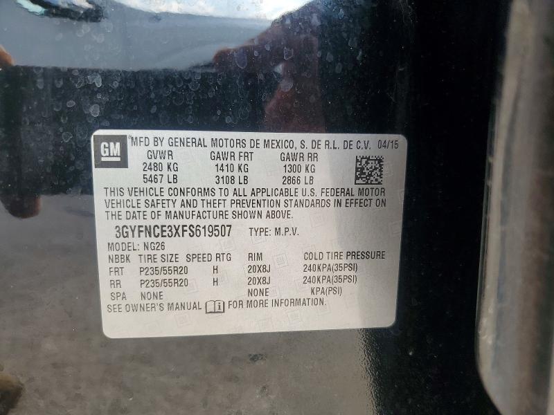 Продажа на аукционе авто 2015 Cadillac Srx, vin: 3GYFNCE3XFS619507, номер лота: 69173796