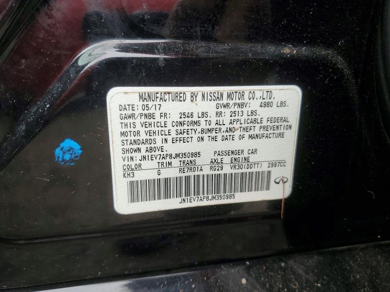 70447366 :رقم المزاد ، JN1EV7AP8JM350985 vin ، 2018 Infiniti Q50 مزاد بيع