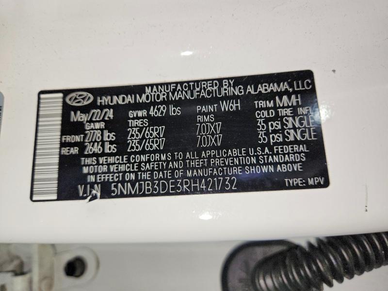 Продаж на аукціоні авто 2024 Hyundai Tucson, vin: 5NMJB3DE3RH421732, номер лоту: 70959846