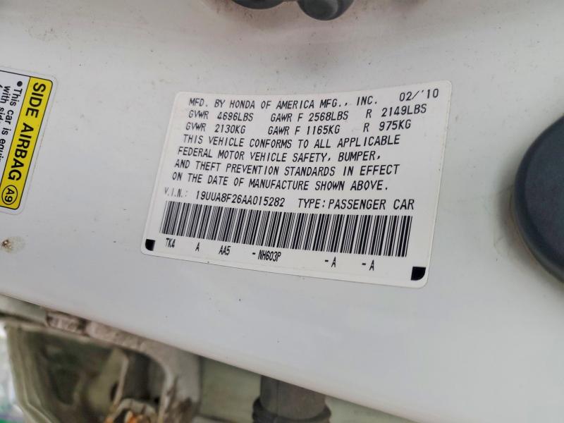 2010 Acura Tl მანქანა იყიდება აუქციონზე, vin: 19UUA8F26AA015282, აუქციონის ნომერი: 68421636
