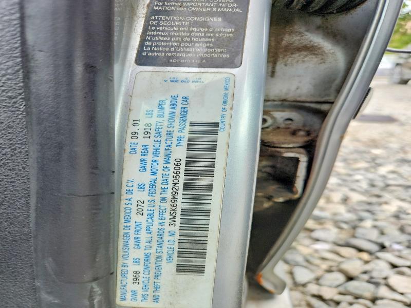Aukcja sprzedaży 2002 Volkswagen Jetta, vin: 3VWSK69M92M056060, numer aukcji: 67593356