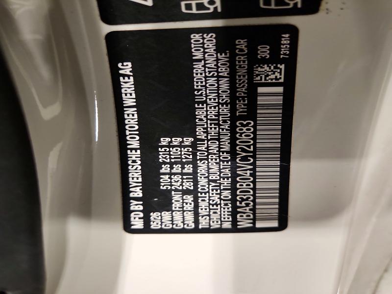 Aukcja sprzedaży 2027 Bmw 430xi, vin: WBA53DB04VCY20683, numer aukcji: 68843156