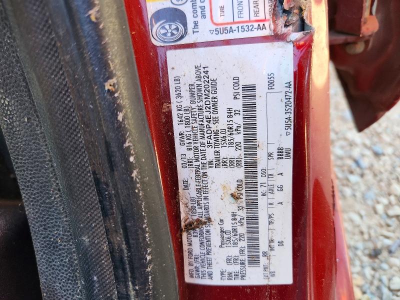 2013 Ford Fiesta მანქანა იყიდება აუქციონზე, vin: 3FADP4EJ2DM202241, აუქციონის ნომერი: 68828696