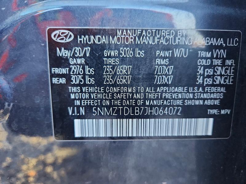 Продаж на аукціоні авто 2018 Hyundai Santa Fe Sport, vin: 5NMZTDLB7JH064072, номер лоту: 67826896