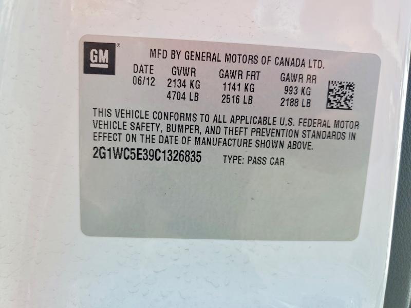 2012 Chevrolet Impala მანქანა იყიდება აუქციონზე, vin: 2G1WC5E39C1326835, აუქციონის ნომერი: 69888726