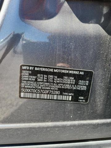 69305566 :رقم المزاد ، 5UXKT0C57G0F75280 vin ، 2016 Bmw X5 مزاد بيع