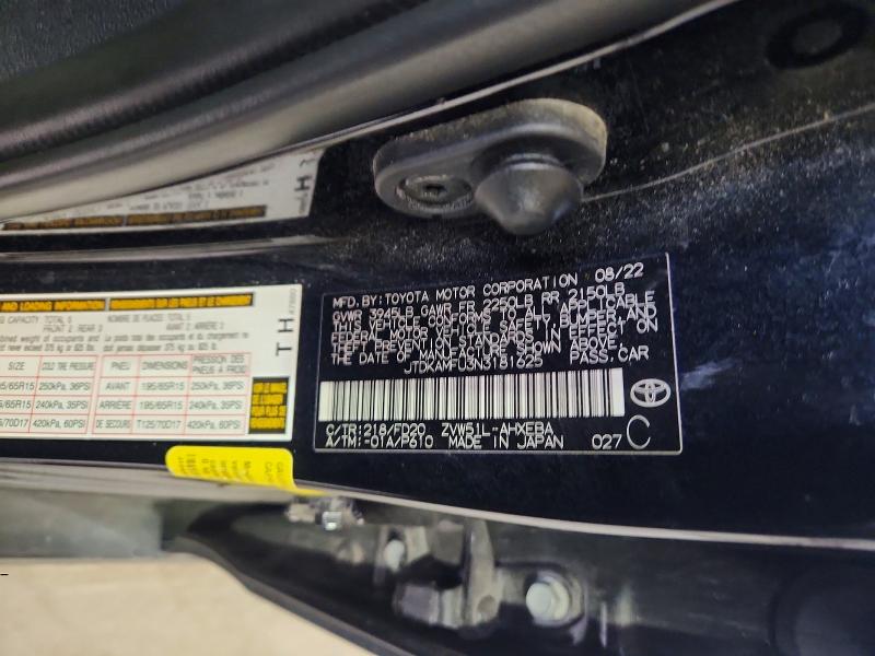 Продажа на аукционе авто 2022 Toyota Prius, vin: JTDKAMFU3N3181625, номер лота: 69707526