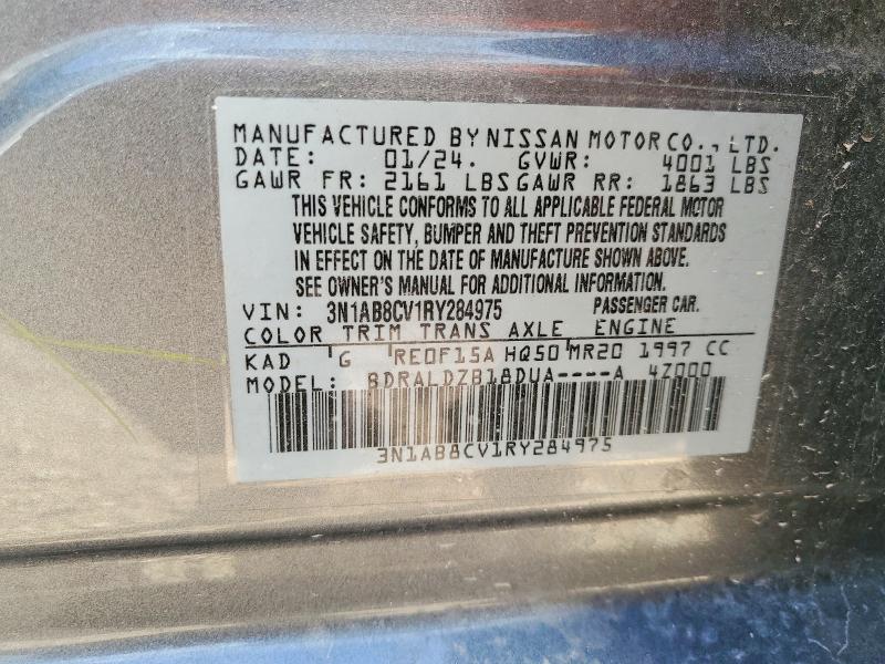 68855136 :رقم المزاد ، 3N1AB8CV1RY284975 vin ، 2024 Nissan Sentra مزاد بيع