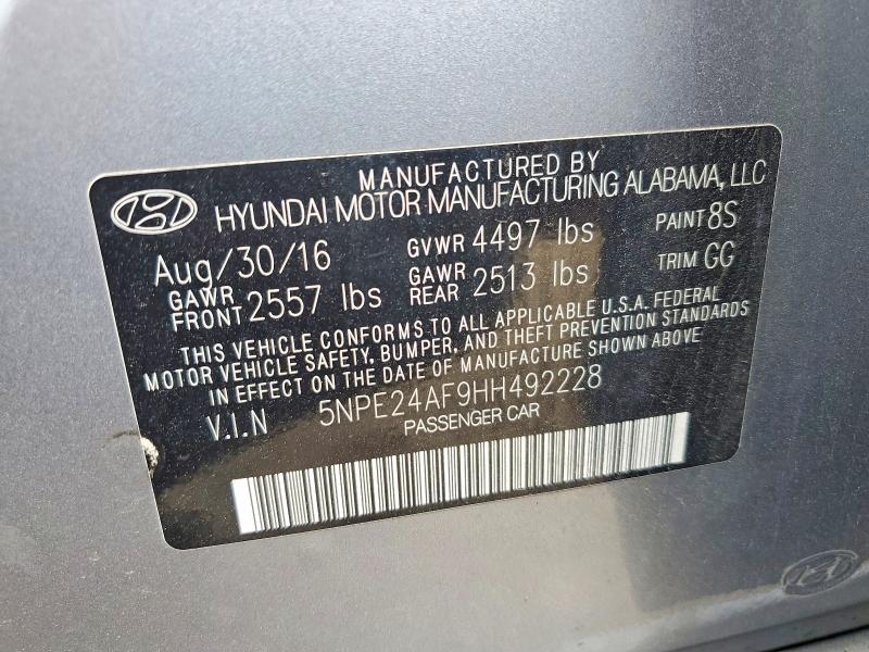 Продажа на аукционе авто 2017 Hyundai Sonata, vin: 5NPE24AF9HH492228, номер лота: 68112316