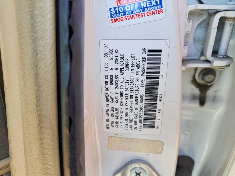 Aukcja sprzedaży 2008 Honda Accord, vin: JHMCP26898C010505, numer aukcji: 70051196