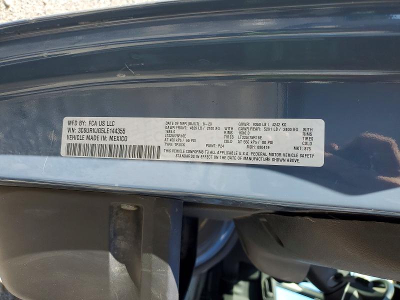 Aukcja sprzedaży 2020 Ram Promaster 3500, vin: 3C6URVJG5LE144355, numer aukcji: 67937336