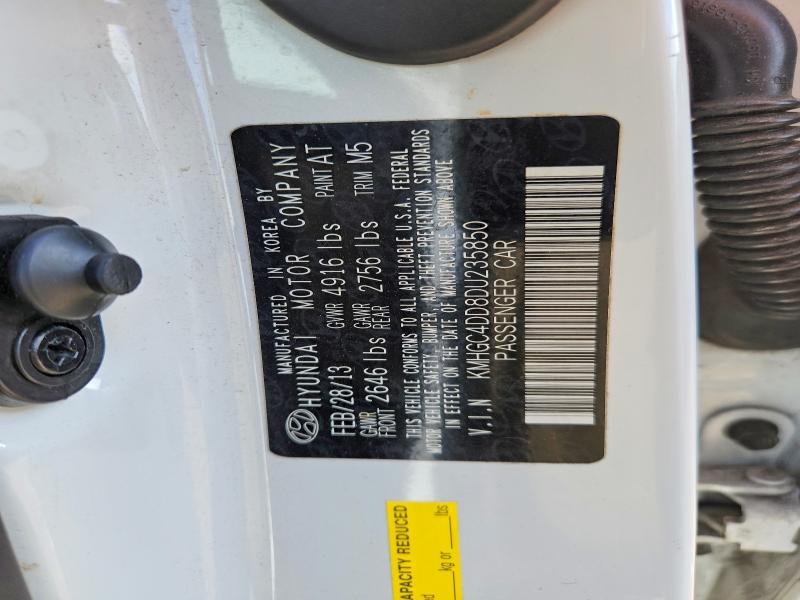 69089726 :رقم المزاد ، KMHGC4DD8DU235850 vin ، 2013 Hyundai Genesis مزاد بيع