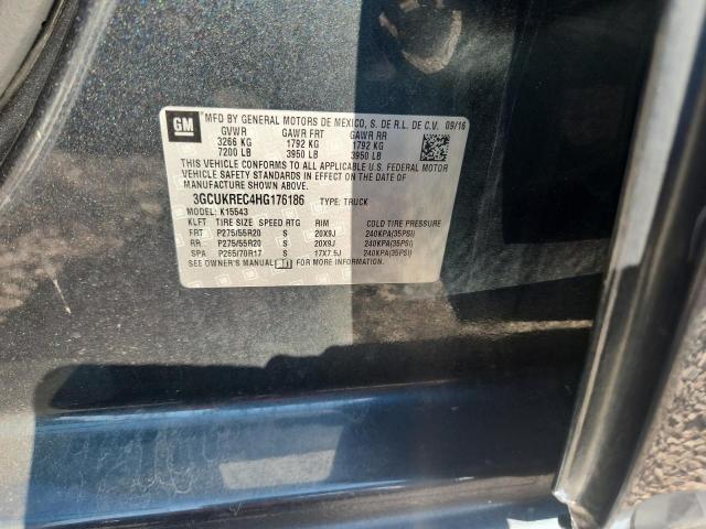 2017 Chevrolet Silverado მანქანა იყიდება აუქციონზე, vin: 3GCUKREC4HG176186, აუქციონის ნომერი: 65945346