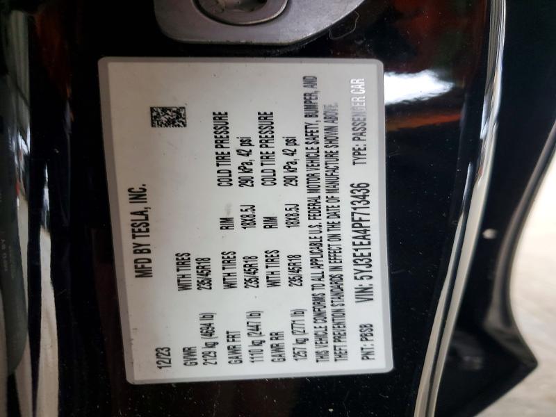 Aukcja sprzedaży 2023 Tesla Model 3, vin: 5YJ3E1EA4PF713436, numer aukcji: 67306426