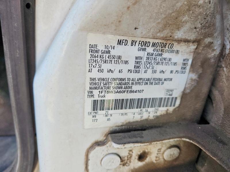 Продажа на аукционе авто 2015 Ford F350, vin: 1FT8W3A60FEB64107, номер лота: 68108086