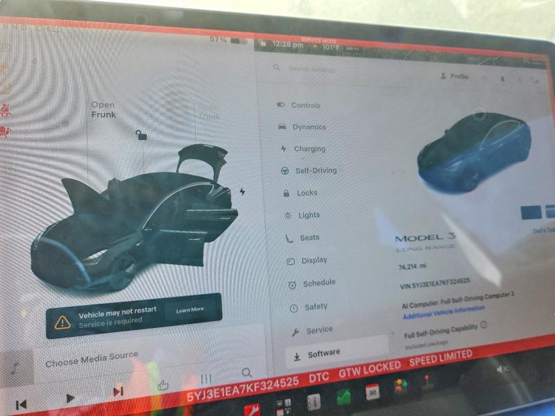 Aukcja sprzedaży 2019 Tesla Model 3, vin: 5YJ3E1EA7KF324525, numer aukcji: 71255356