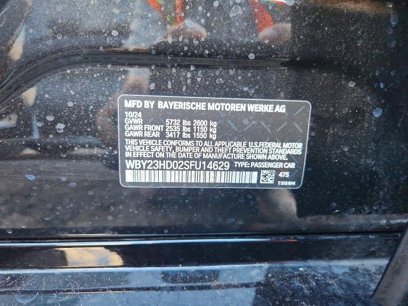 Aukcja sprzedaży 2025 Bmw I4, vin: WBY23HD02SFU14629, numer aukcji: 69442036
