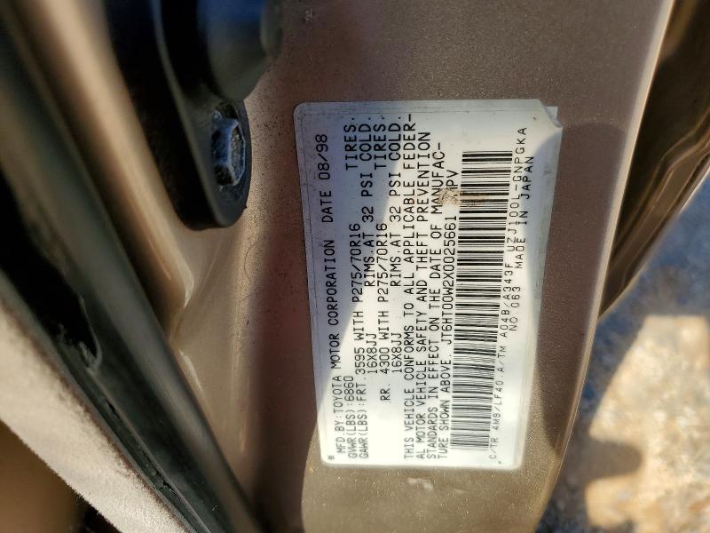 Aukcja sprzedaży 1999 Lexus Lx, vin: JT6HT00W2X0025661, numer aukcji: 68715066