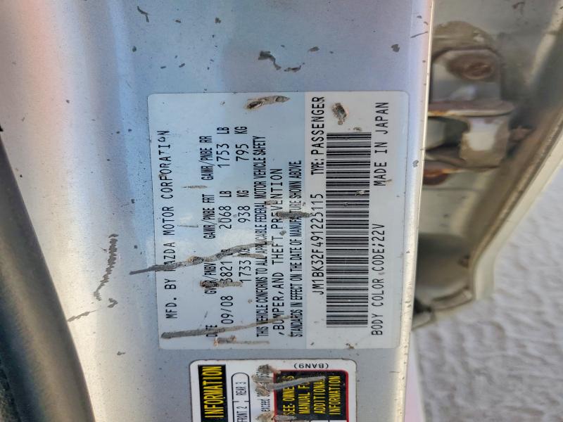 Aukcja sprzedaży 2009 Mazda 3, vin: JM1BK32F491225115, numer aukcji: 69768976