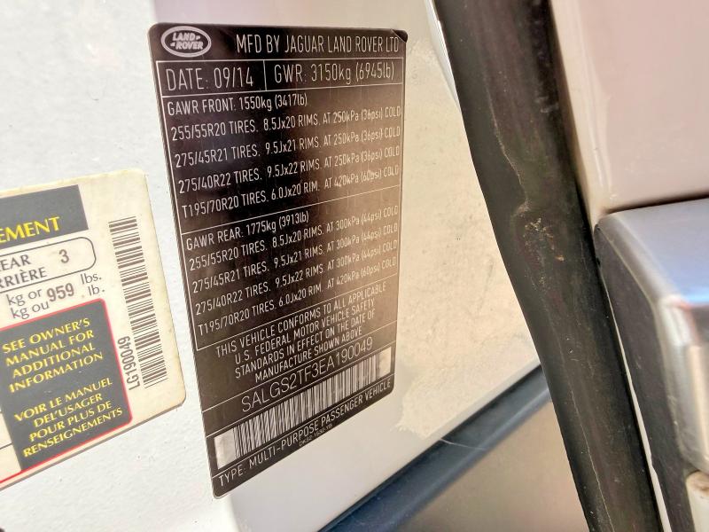 2014 Land Rover Range Rover მანქანა იყიდება აუქციონზე, vin: SALGS2TF3EA190049        , აუქციონის ნომერი: 69253236