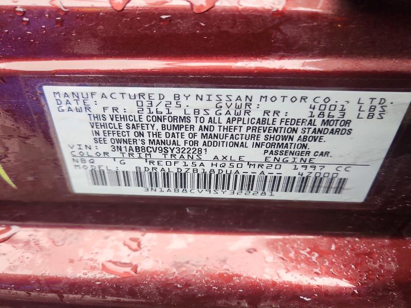 2025 Nissan Sentra მანქანა იყიდება აუქციონზე, vin: 3N1AB8CV9SY322281, აუქციონის ნომერი: 70059926