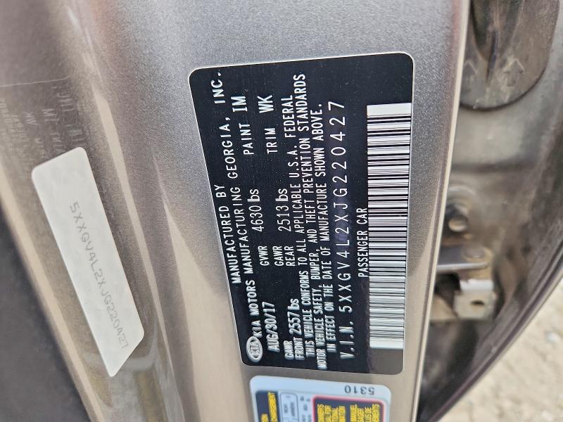 Auction sale of the 2018 Kia Optima, vin: 5XXGV4L2XJG220427, lot number: 67835416