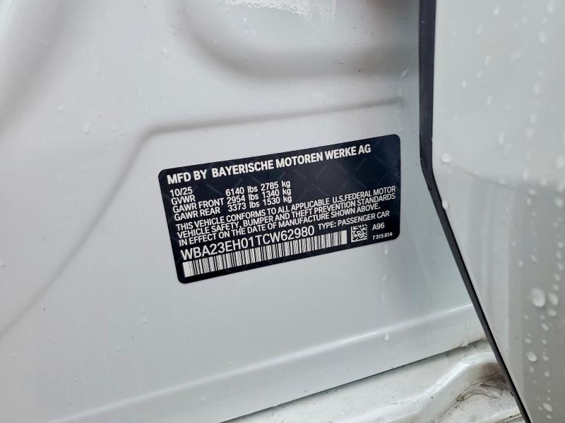 Aukcja sprzedaży 2026 Bmw 740, vin: WBA23EH01TCW62980, numer aukcji: 67975586