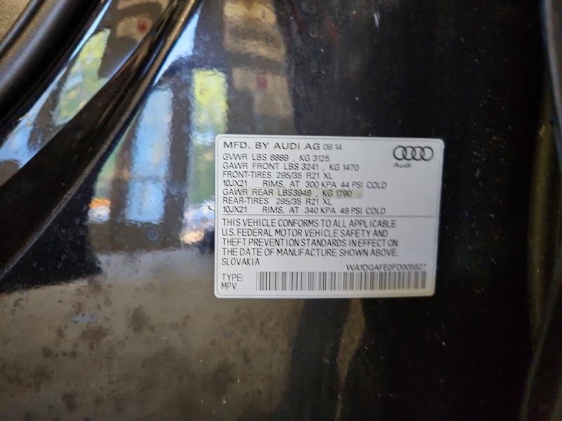 Продаж на аукціоні авто 2015 Audi Q7, vin: WA1DGAFE0FD005927, номер лоту: 66561246