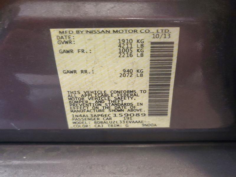 69865816 :رقم المزاد ، 1N4AL3AP6EC159089 vin ، 2014 Nissan Altima مزاد بيع