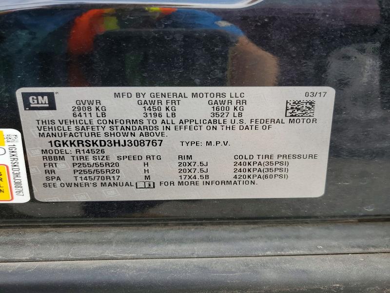 Продажа на аукционе авто 2017 Gmc Acadia Limited, vin: 1GKKRSKD3HJ308767, номер лота: 70161286