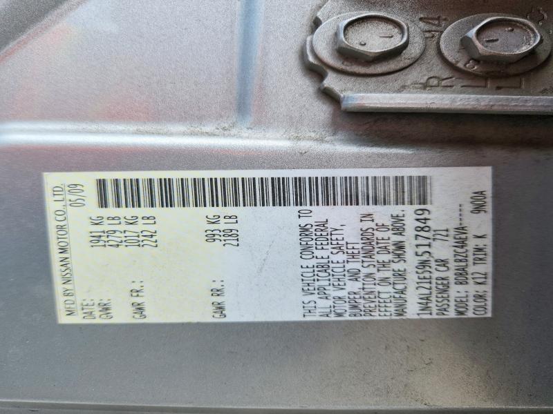 68214386 :رقم المزاد ، 1N4AL21E59N517849 vin ، 2009 Nissan Altima مزاد بيع